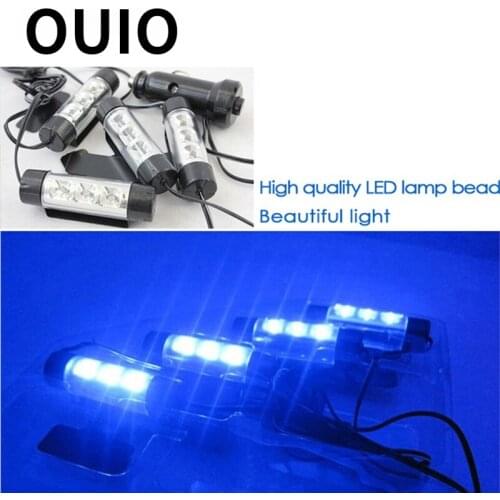 OUIO 1Set Car Interior LED Atmosphere Lamp Flexible Light For Seat Leon Ibiza Skoda Rapid Fabia Octavia Yeti Audi A3 A4 B8 B6