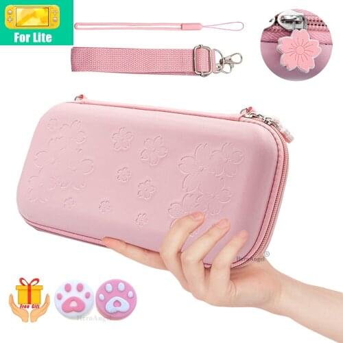 PU Portable Storage Bag For Switch Lite Protective Travel Carry Case Cover with Wrist & Shoulder Strap for Nintendo Switch Lite