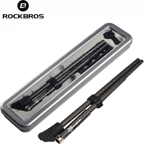 ROCKBROS Bike Portable Kickstand Ultralight Bicycle Stand Carbon Fiber Cycling Kick Stand Black Silver Bicycle Parts Accessorie