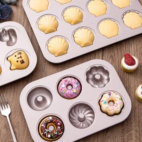 Cooking Bakeware Mold Pastry Tools Carbon Steel Cake Donut Cartoon Mould Kitchen Pudding Moule Gateaux Baking Accessories 60AA01
