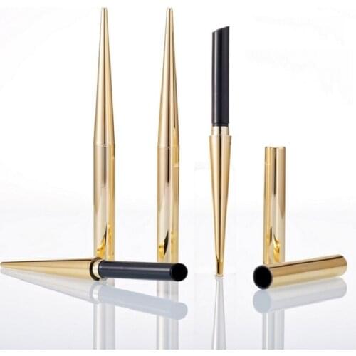 Empty Lipstick Tube Gold Long Lip Balm Tube Filling Directly Cosmetic Packaging 7.1mm Lipstick Container Makeup Tools 30/50pcs