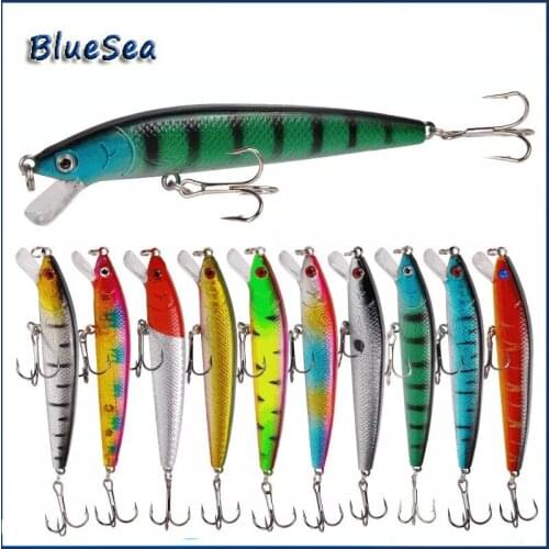 Bluesea 7.5g/10cm 3D Eyes Minnow Fishing Lures Plastic Hard Bait Floating Crankbait Wobblers Artificial Swimbait Peche Tackle