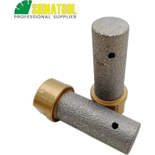 SHDIATOOL 2pcs Dia 20mm M14 Thread Vacuum Brazed Diamond finger bits for tile stone countertop