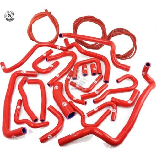 Silicone Radiator Heater Hose + Vacuum Hose For Nissan 180SX /200SX S13 CA18DET 89-94 (25pcs) RED/BLUE/BLACK