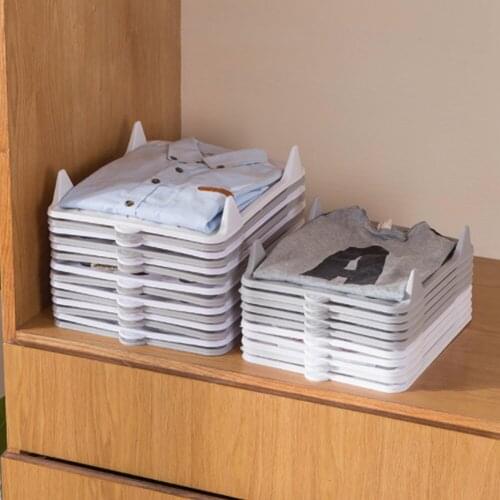 Lazy Folding Clothes Folding Board Storage Holders Shirt Organizer T Shirt Folder Board Clothing Dividers Stackable Home Closet