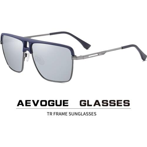 AEVOGUE New Men Polarized Outdoor Square TR Sunglasses Women Fashion Classic Retro Sun Glasses Brand Designer UV400 AE0882
