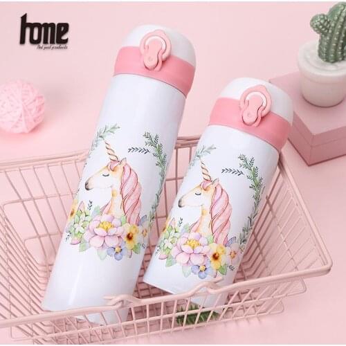 Thermo Cup Coffee Isotherm Flask Stainless Steel Thermal Mug Cute Flamingo Water Bottles Mugs Vacuum Flasks Keep Cold Drinkware