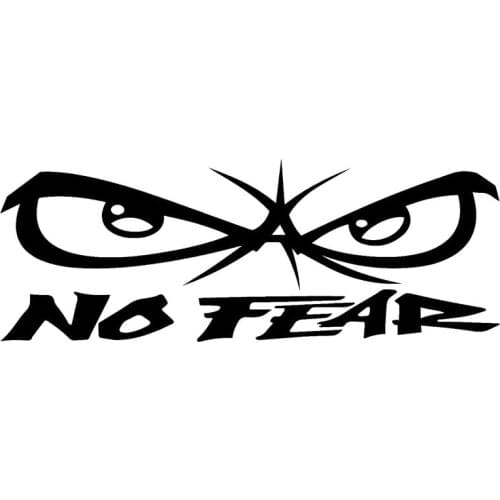 19*7CM NO FEAR Interesting Humour Car Sticker Motorcycle Helmet Vinyl Decal Car Styling