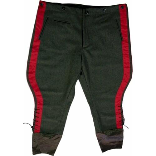 YUTU&MMs homemade red striped breeches, woolen breeches, contrast color casual pants, 9-point boot pants, lovers' overalls