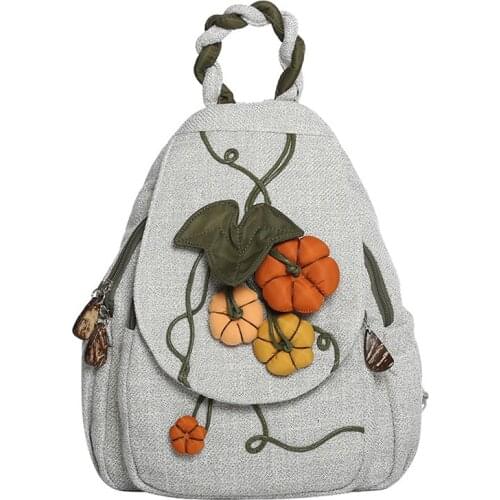 2021 Women Backpacks High Quality Female Vintage Backpack for Girls School Bag Pumpkin Travel Bagpack Ladies Sac A Dos Back Pack