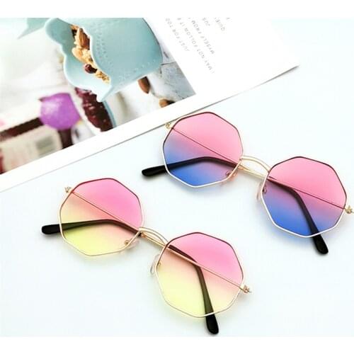 1pc Women Fashion Irregular Girls Colorful Lens Metal Frame Sunglasses Eyewear Glasses Women Drive Goggles Anti-UV400 Wholesale