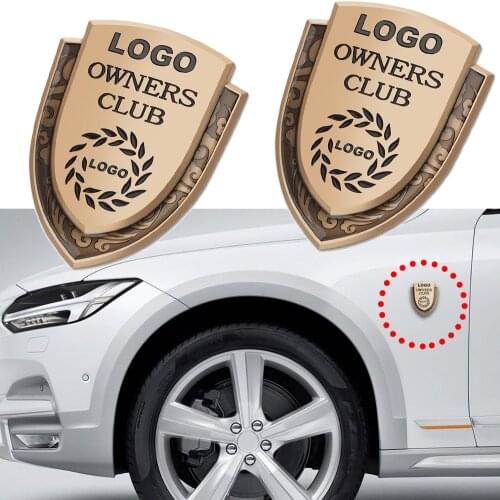 2-40 pcs Car Fender Window OWNERS CLUB Badge Logo Sticker For VOLVO XC90 V40 V50 V60 V70 V90 S40 S60 S70 S80 Car Tuning