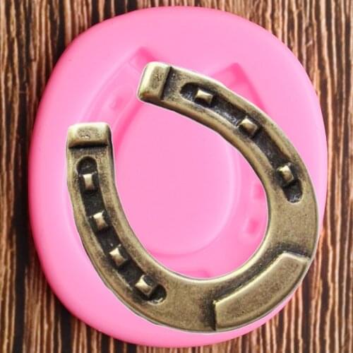 3D Horse Shoe Silicone Molds Cupcake Topper Fondant Mould DIY Party Cake Decorating Tools Polymer Clay Candy Chocolate Moulds
