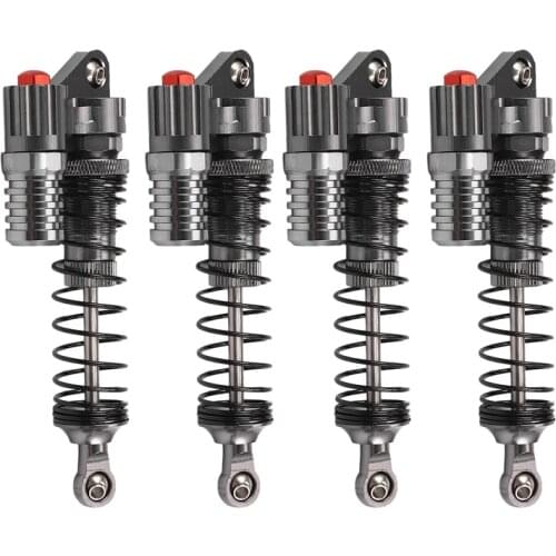 4Pcs Aluminium Alloy 90Mm Absorber Shocks For 1/10 Scale Rc Rock Crawlers Axial Scx10 D90 Truck