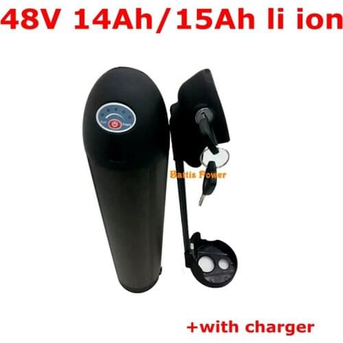 48v 15ah li-ion bateria 18650 48V 14Ah lithium black Water bottle battery for 48v 500w ebike bicycle scooter + 3A Charger + BMS