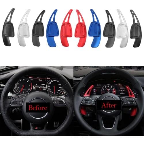 Gearbox Aluminum Shifter Wheel Spare Paddle Extension Shift Paddle For ew Audi A4 B9 A5 Q2 Q7 S3 S4 TT TTS 2015 - 2017