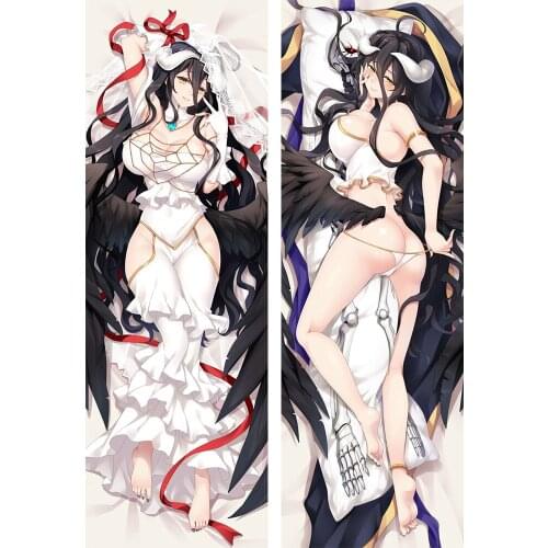 Anime Cartoon OVERLORD Albedo Hugging Peach Skin 2 Way Pillow Case Pillow Cover Pilllowcase Gift 18016