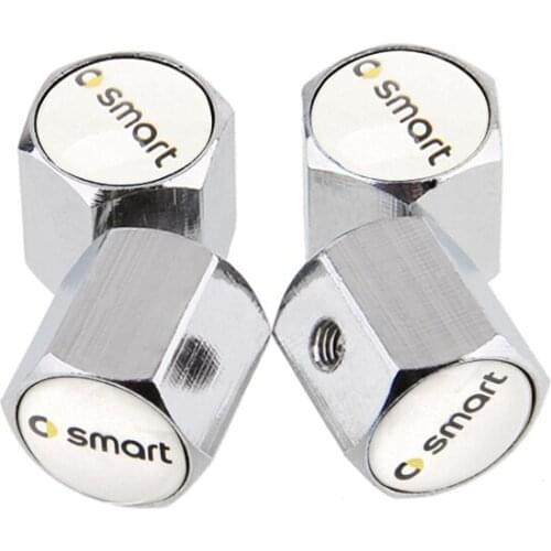 Car Accessories Auto Car Wheel Tire Valve Stem Caps Sticker for Mercedes Benz Smart Forfour Fortwo Forstars Escooter Brabus