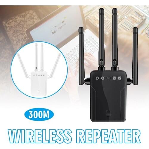 New Arrival Wireless Repeater Wi-Fi Router 4 Antennas 10/100Mbps Signal Amplifier Range Extender For Home Office