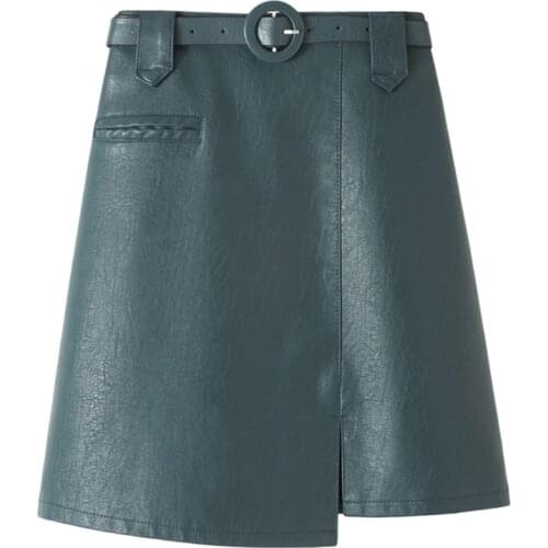 Black Pu Leather Mini Female Plus Large Size Korean Oversized Vintage WomenS Pencil Skirts Woman Clothes Lady Trendy 2020 D0385