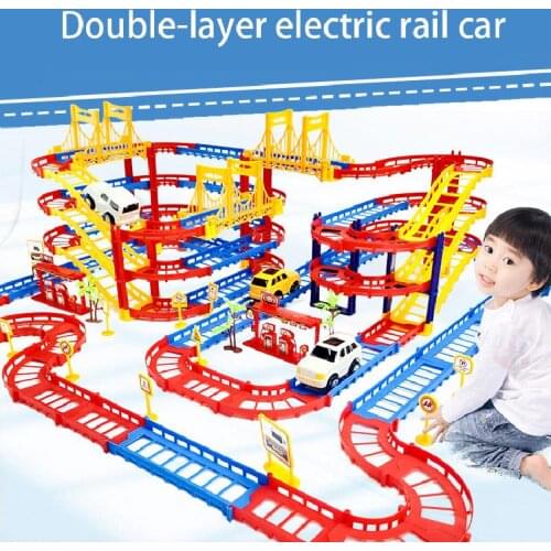 Electric autorama rail circuit voiture Toys set automatic racing track Science and education toys for kids Race tracks for boy