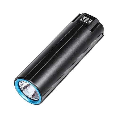 IMALENT LD10 Mini Flashlight Cree XPL HI 5Modes 1200Lumens OLED Display Magnetical Tail Keychain Led Flashlight with Battery