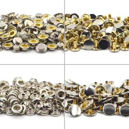 KALASO 30sets High Quality Brass Material Press Studs Sewing Snap Button Fasteners Leather Craft Clothes Diy Supplies #501 #503