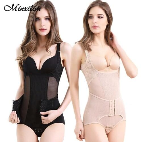 Waist Trainer Corset Bodysuit Shapewear For Women Slimming Tummt Belly Control Butt Lifter Push Up Chest Body Shapers Underwear