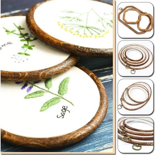 1Pcs Round/oval/rectangle/octagon Wooden Embroidery hoop Frame Cross Stitch Hoop Ring Circle Sewing Kit Frame DIY Crafts Tools