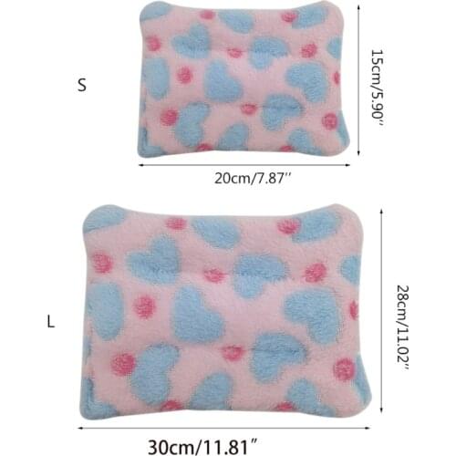 Small Animal Cage Mat Fleece Nest Hamster Bed Pad Guinea Pigs Winter Warm Sleeping Bed for Hedgehog Rat 97QD