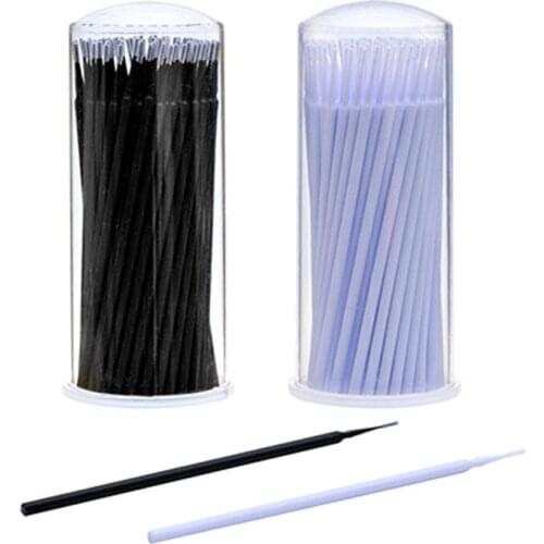 100pieces/PackLint Free Micro Brushes Eyelash Extension Tool Individual Lash/Glue Removing Tool 1.2mm