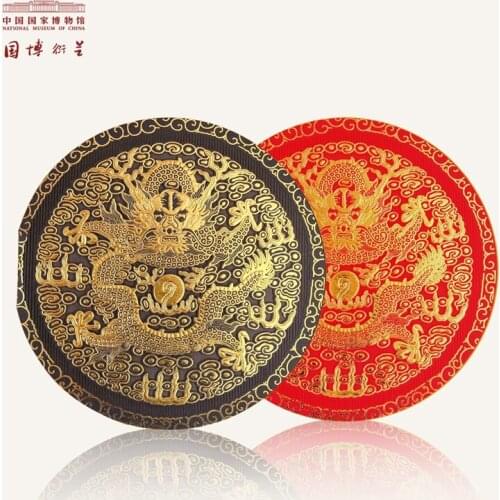 NATIONAL MUSEUM OF CHINA Hollow Greeting Card Dragon Pattern Laser Card Folding Creative Invitation Gift Cards with Envelope
