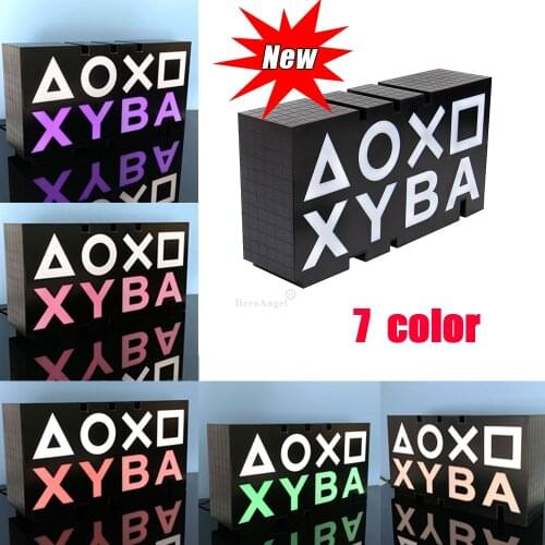 Neon Light Voice Control ABYX Game Icon Light For PS4 PS5 Acrylic Atmosphere Neon Dimmable Bar Club Decorative Light