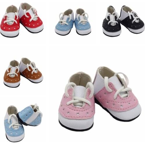 New Fashion 5cm PU Leather Doll Princess Shoes for BJD Dolls Lace Mini Toy Shoes 1/6 Bjd Snickers For Russian Doll Accessories