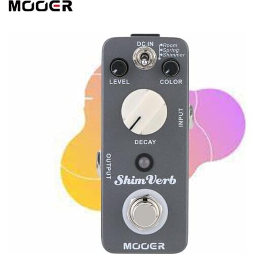 Mooer Mrv1 Shim Verb Effect Guitar Pedal Accessories for Guitar Processor True Bypass Reverb Delay Decay Pedal Effector