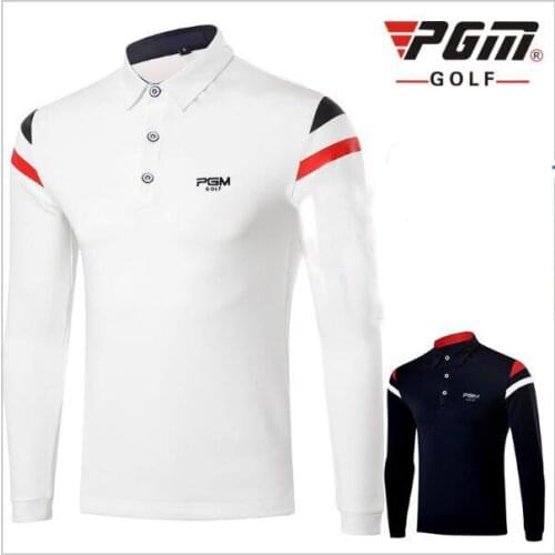 PGM golf clothing mens shirt clothing counter spring new long-sleeved golf shirt Thick sleeves comfortable and smooth
