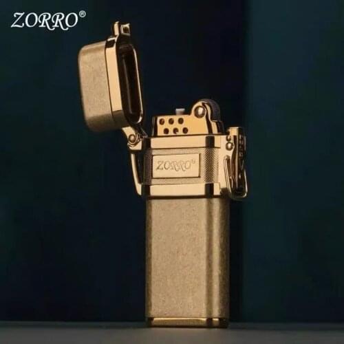 Genuine Zorro Outdoor Traveler Waterproof Submarine Kerosene Lighter Safety Lock Seal Personality Smoking Gift Cigarettes Tool