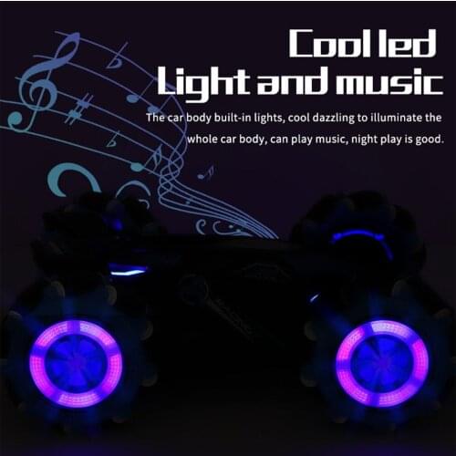 D885 1:14 4WD RC Car Radio Gesture Induction Music Light Spray High Speed Stunt Remote Control off Road Drift Vehicle Car Model