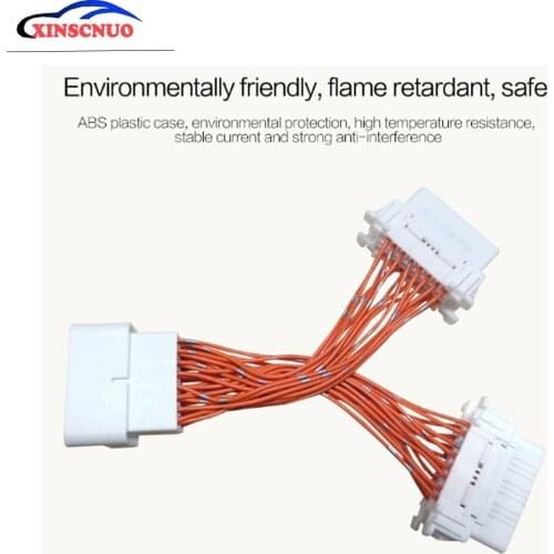 OBDII Extension Dual Connector Y Splitter OBD OBD2 16PIN Male To Female Connection