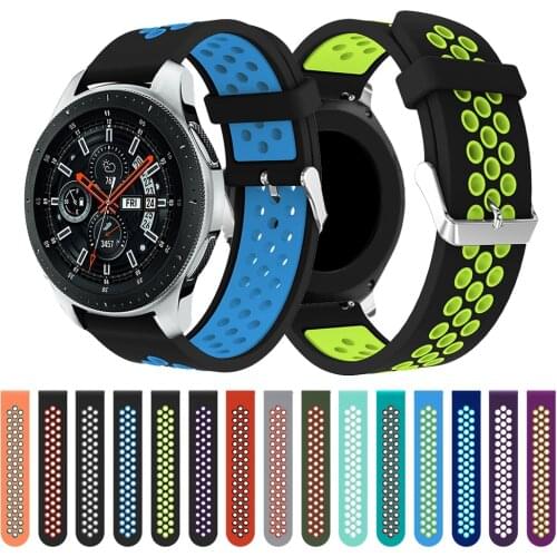 Hole circular Silicone Watch for Samsung Galaxy Watch 46mm version Watch Replacement Bracelet Band Strap for SM-R800 Top Quality
