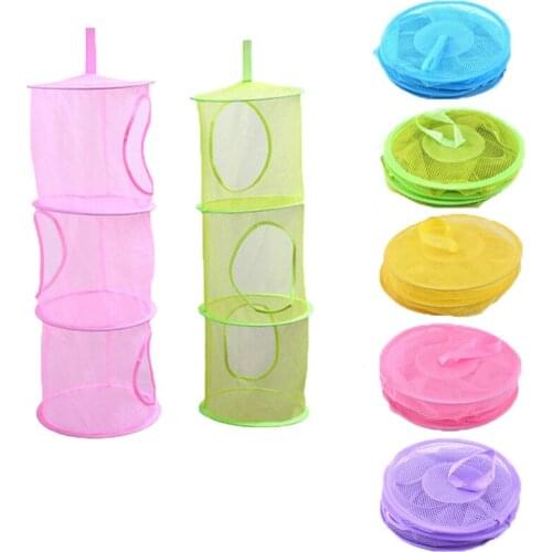 3-layer Hanging Storage Net Bra Drying Basket Bedroom Door Mesh Storage Basket Bag Closet Clothes Sundries Organizer