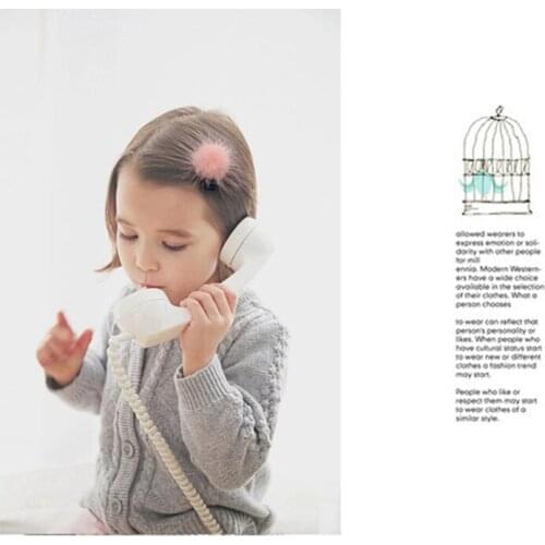 12 Pcs Baby Girl Soft Fur Ball Hair Clip Handmade Barrettes Head Accessories New null