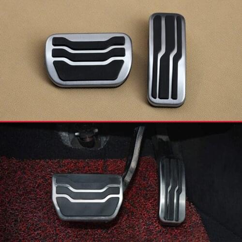 2Pcs/Set Brake Accelerator Foot Gas Plate Pedal Parts For 2013-2020 Ford Fusion Mondeo Lincoln MKZ Steel Cover Car Accessories