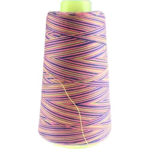 3000Y/Spool Embroidery Sewing Thread Industrial Thread Spool Polyester Rainbow Thread DIY Sewing Handwork Supplies 40S/2