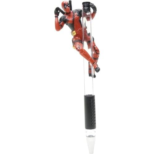 4 Sign Funny Marvel Deadpool Pen Decoration Cute Figure Model Toys