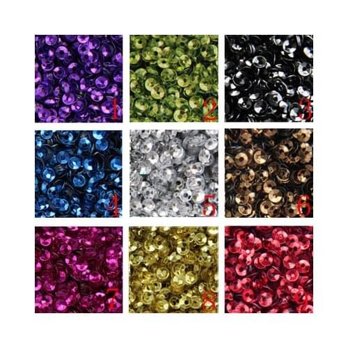 40g(11000pcs) 3mm Deep Cup Sequins Round Paillette Embellishment Findings Wedding ,Women Kids DIY Garment Accessory Confetti