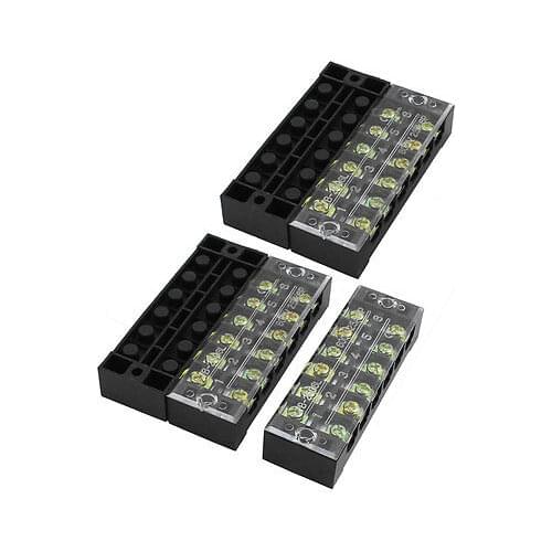 5Pcs TB-2506 600V 25A 6P Dual Rows 6 Position Wire Terminal Block Connector