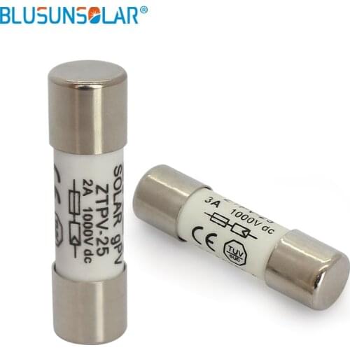 50 pcs/lot DC Fuse 2A/3A/4A/5A/8A/10A 1000V 10*38MM Solar PV Fuse Solar System Safety Protection FU BX0234