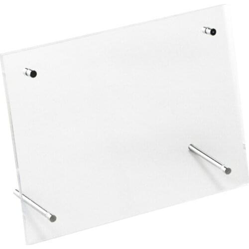 Acrylic Metal Screw Photo Sign Certification Paper File Literature Display Art Poster Frame Menu Stand