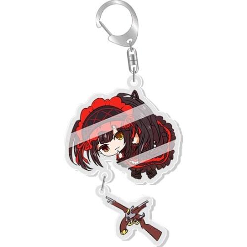 5pcs 10pcs 5Kinds Date A Live Yatogami Tenka Kotori Itsuka Himekawa Yoshino Tokisaki Kurumi PVC Pendant Figure Key Chain